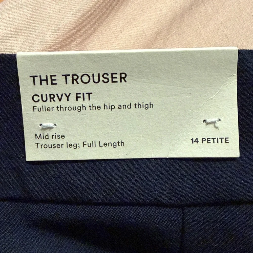 Ann Taylor Factory Women's Navy Trouser Curvy Fit Pants, 14 Petite - Picture 5 of 5